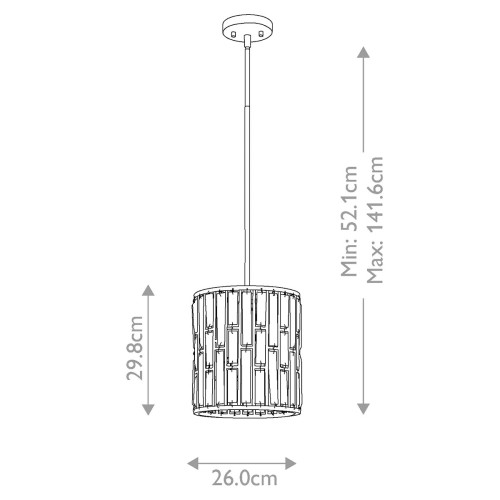 Lampa wisząca Gemma - 1 źródło światła - Vintage brąz