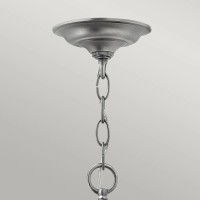 Duża lampa wisząca Gentry - 6 źródeł światła - Pewter
