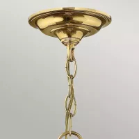 Średnia lampa wisząca Gentry - 4 źródła światła - Polerowany mosiądz
