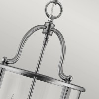 Średnia lampa wisząca Gentry - 4 źródła światła - Pewter