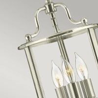 Mała lampa wisząca Gentry - 3 źródła światła - Polerowany nikiel