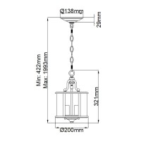Mała lampa wisząca Gentry - 3 źródła światła - Polerowany nikiel