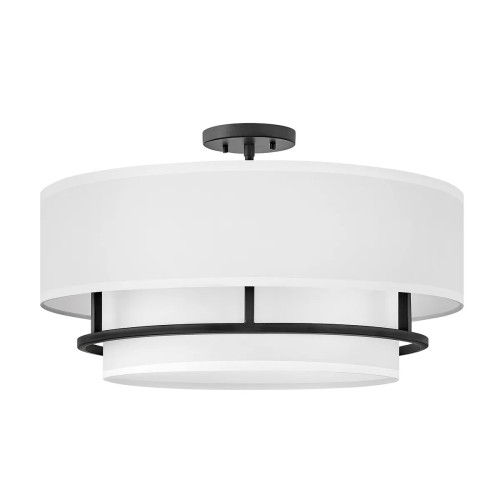 Lampa wisząca / Półplafon Graham - 4 źródła światła - Czarny