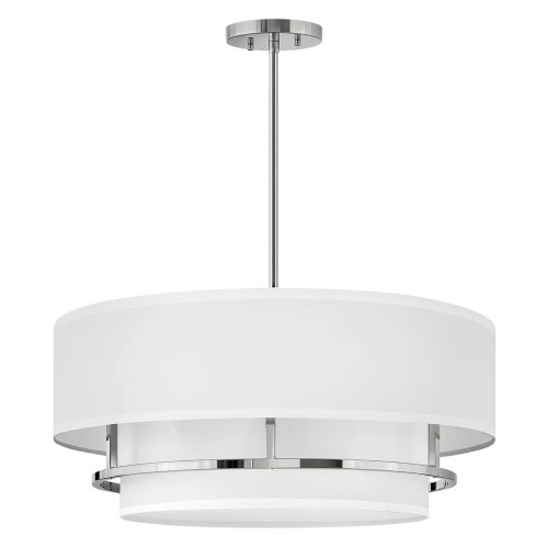 Lampa wisząca / Półplafon Graham - 4 źródła światła - Polerowany nikiel