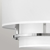 Lampa wisząca / Półplafon Graham - 3 źródła światła - Polerowany nikiel