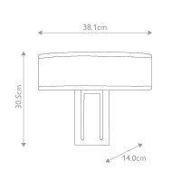 Kinkiet Hampton - 2 źródła światła - Antyczny nikiel