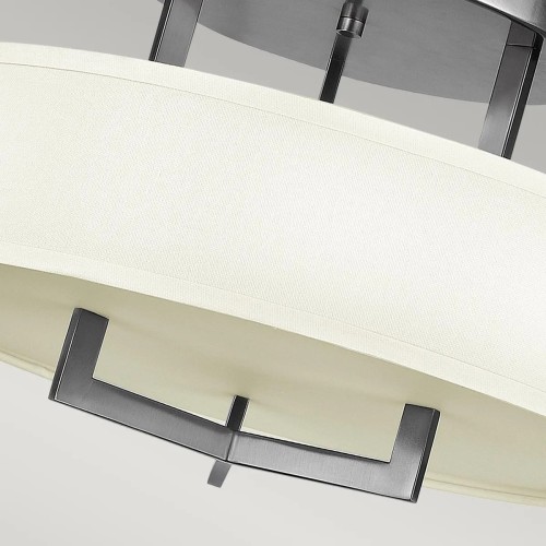 Półplafon Hampton - 3 źródła światła - Antyczny nikiel