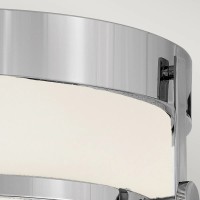 Plafon Harper - 3 źródła światła - Polerowany chrom - Opalowy klosz