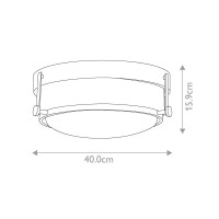 Plafon Harper - 3 źródła światła - Polerowany chrom - Przezroczysty klosz