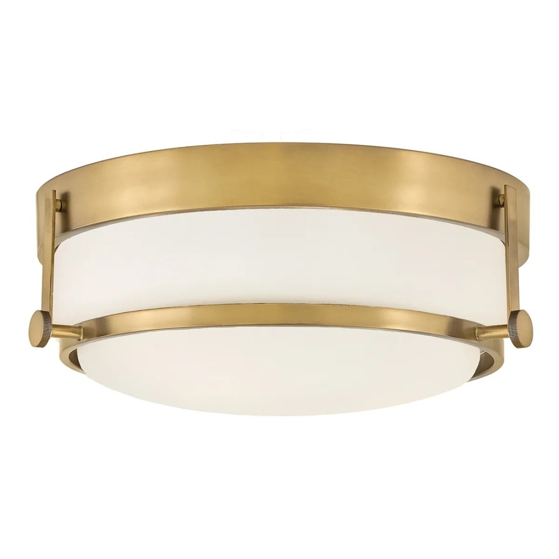 Plafon Harper - 3 źródła światła - Klasyczny mosiądz - Opalowy klosz