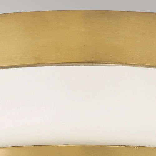 Plafon Harper - 3 źródła światła - Klasyczny mosiądz - Opalowy klosz