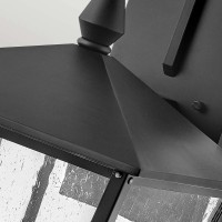 Duża latarnia naścienna Huntersfield - 3 źródła światła - Czarny