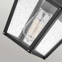 Mała latarnia naścienna Huntersfield - 1 źródło światła - Czarny