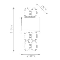 Kinkiet Jules - 2 źródła światła - Szczotkowany nikiel