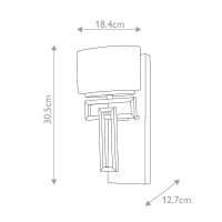 Kinkiet Lanza - 1 źródło światła - Polerowany chrom