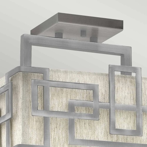 Półplafon Lanza - 3 źródła światła - Antyczny nikiel