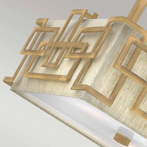 Półplafon Lanza - 3 źródła światła - Szczotkowany brąz