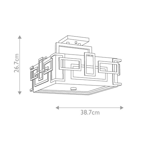 Półplafon Lanza - 3 źródła światła - Szczotkowany brąz