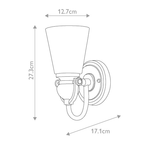 Kinkiet Mayflower - 1 źródło światła - Postarzany brąz