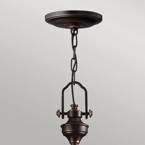 Lampa wisząca Mayflower - 3 źródła światła - Postarzany brąz