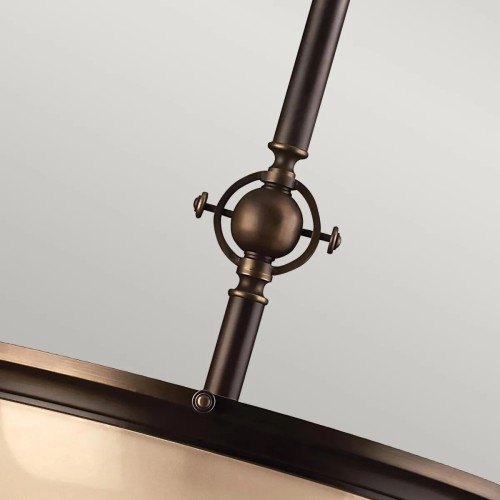 Lampa wisząca Mayflower - 3 źródła światła - Postarzany brąz