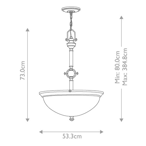 Lampa wisząca Mayflower - 3 źródła światła - Postarzany brąz