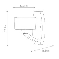 Kinkiet Meridian - 1 źródło światła - Szczotkowany nikiel