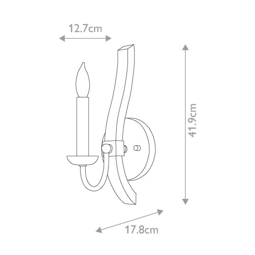 Kinkiet Middlefield - 1 źródło światła - Rdzawe żelazo