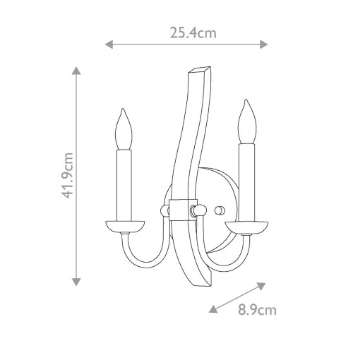 Kinkiet Middlefield - 2 źródła światła - Rdzawe żelazo