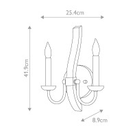 Kinkiet Middlefield - 2 źródła światła - Rdzawe żelazo
