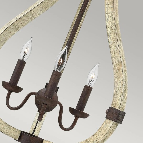 Żyrandol Middlefield - 3 źródła światła - Rdzawe żelazo