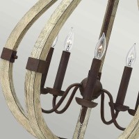 Żyrandol Middlefield - 5 źródeł światła - Rdzawe żelazo