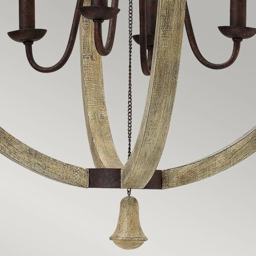 Żyrandol Middlefield - 4 źródła światła - Rdzawe żelazo