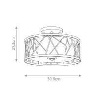 Półplafon Nest - 3 źródła światła - Srebrny