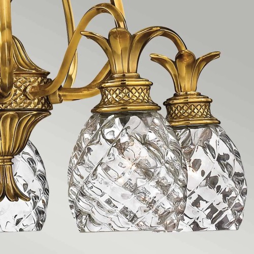 Żyrandol Plantation - 5 źródeł światła - Oksydowany mosiądz