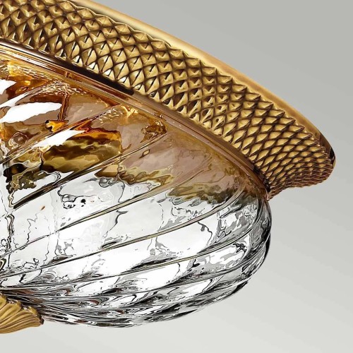 Plafon Plantation - 3 źródła światła - Oksydowany mosiądz