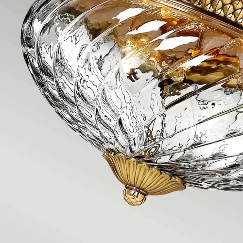 Plafon Plantation - 3 źródła światła - Oksydowany mosiądz