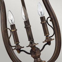 Lampa wisząca Plymouth - 4 źródła światła - Postarzany brąz