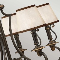 Żyrandol Plymouth - 6 źródeł światła - Postarzany brąz