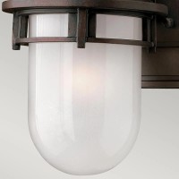 Bardzo mała latarnia naścienna Reef - 1 źródło światła - Ciemnobrązowy