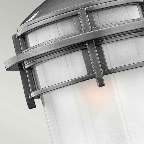 Mała latarnia naścienna Reef - 1 źródło światła - Szary