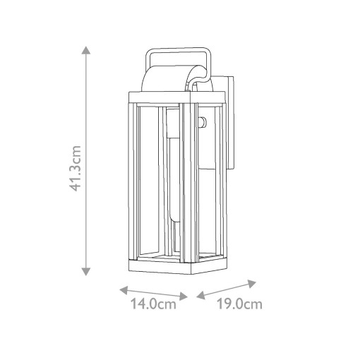 Mała latarnia naścienna Sag Harbor - 1 źródło światła - Oksydowany brąz