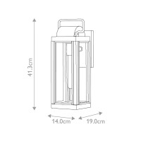 Mała latarnia naścienna Sag Harbor - 1 źródło światła - Oksydowany brąz