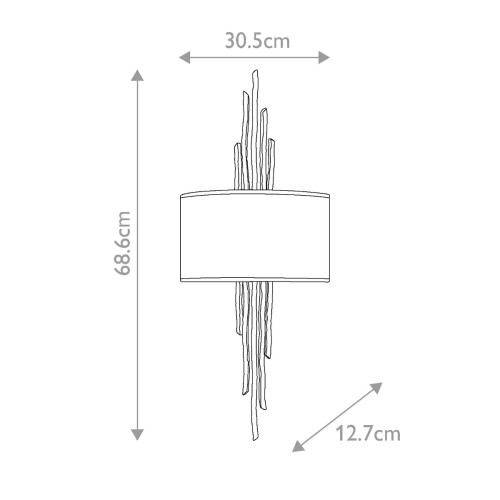 Kinkiet Spyre - 2 źródła światła - Matowy brąz