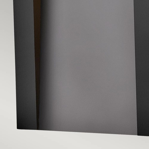 Duża latarnia naścienna LED Taper - Teksturowana czerń