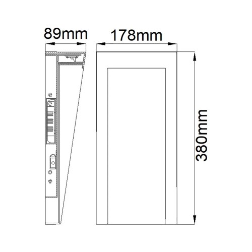 Średnia latarnia naścienna LED Taper - Teksturowana czerń