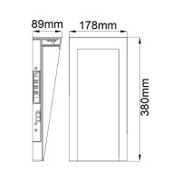 Średnia latarnia naścienna LED Taper - Teksturowana czerń