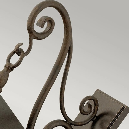 Duża latarnia naścienna Trellis - 4 źródła światła - Brązowy