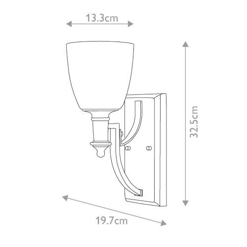 Kinkiet Truman - 1 źródło światła - Antyczny nikiel