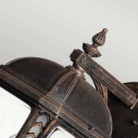 Średnia latarnia naścienna Wabash - 2 źródła światła - Brązowy